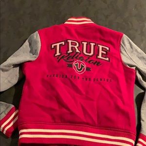 True Religion Red Varsity Jacket